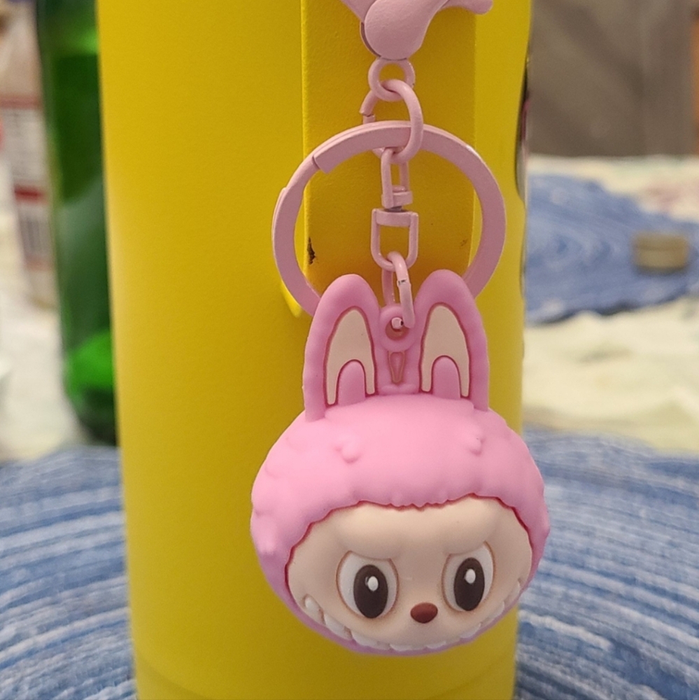 Charm hook with labubu keychain